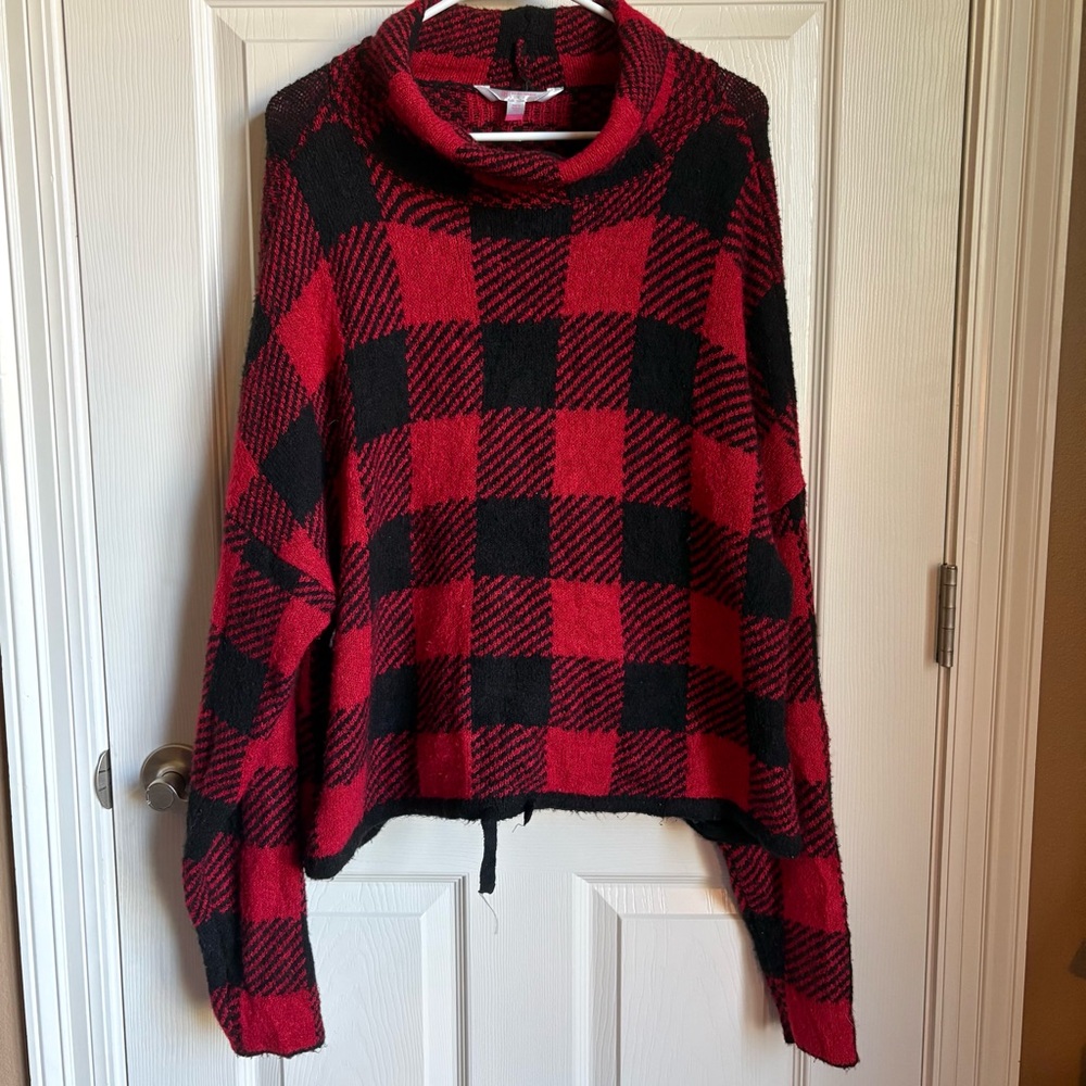 No Boundaries Buffalo Plaid Sweater